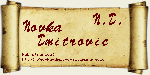 Novka Dmitrović vizit kartica